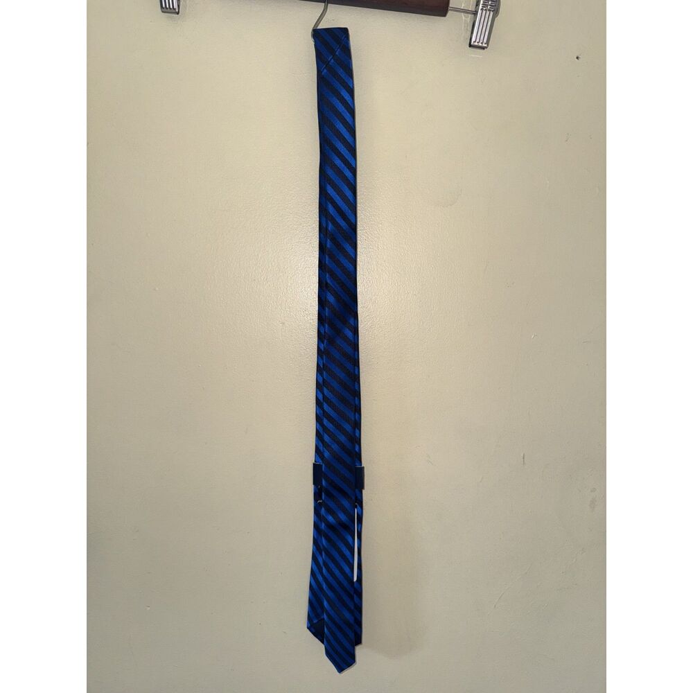 Nautica Boys Blue Navy Striped Necktie NWT Classic Prep Formal Wedding Dress Up - Picture 1 of 6